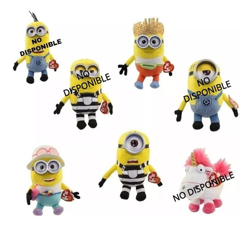 Peluches Minions Ty - Despicable Me 3 - Importado - 7 Vrds