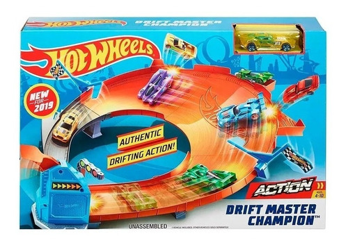 Pista Hotwheels Drift Master Carro Champion
