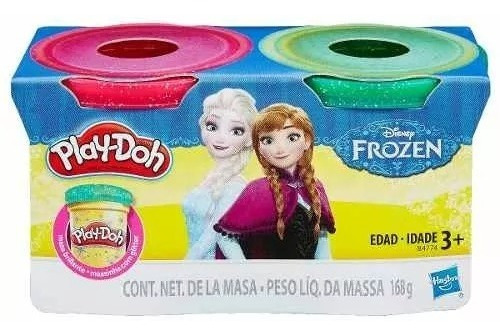 Play Doh Frozen Plastilina Brillante 2 Pack Original Hasbro