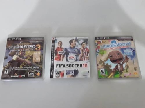 Ps3 Juego Fifa Soccer 10, Uncharted 3, Little Big Planet