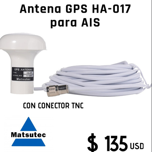Antena Gps Ha-017 Con Conector Tnc/ Para Ais