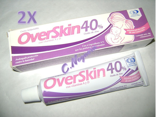 Crema Antipañalitis Overskin Al 40% Con Oxido De Zinc 50g