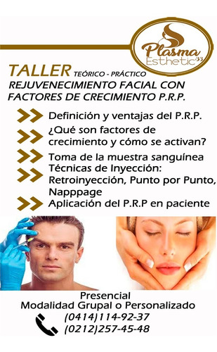 Curso Plasma Rico En Plaquetas Plasma Gel, Plasma Pen, Derma