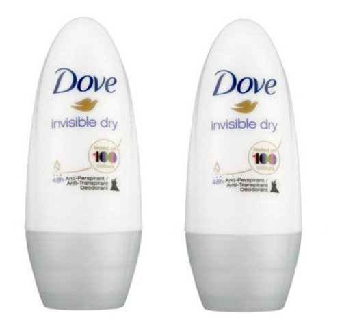 Desodorante Dove Roll On Invisible Dry Mujer 50 Ml 2 Pack