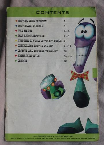 Manual De Juego Nintendo 64 Tonic Trouble. 2verdes.