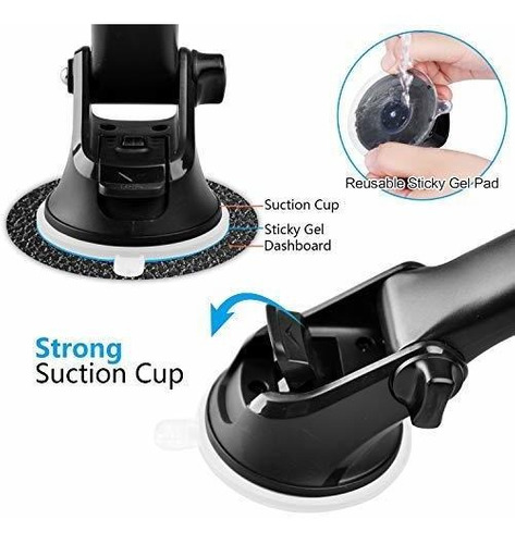 Para Garmin Soporte Ventosa Gps Brazo Extension Rapida