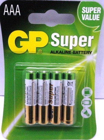 Pilas Bateria Alcalina Aaa Gp Blister X4 Unidades