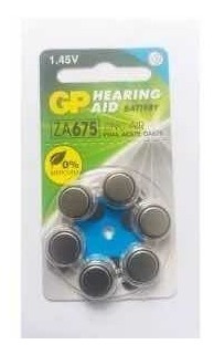 Pilas Gp,hearing Aid Za675,para Protesis Auditivas Caja 10