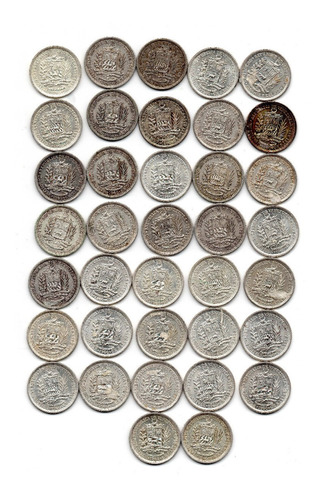 1 Bolivar Plata Antiguo Moneda Coda7 4$x C/u