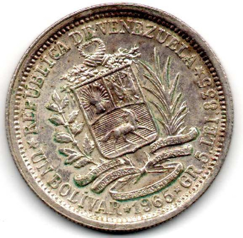 1 Bolivar Plata  Venezuela Moneda Coleccion Coda3 4$