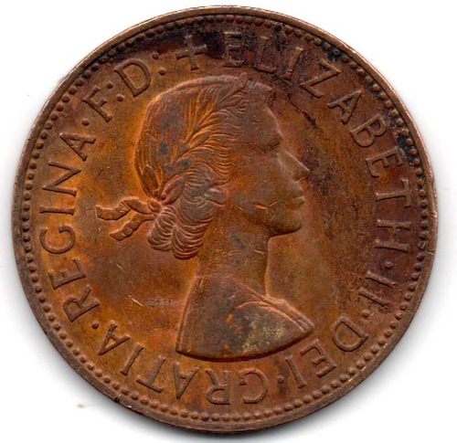 1 Centavo Penny Gran Bretaña  Gratia Moneda Coda2