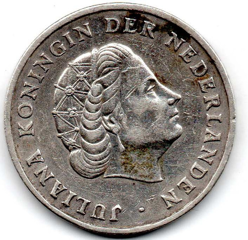 1 Gulden Antillas Holandesas  Moneda Plata Coda6 15$
