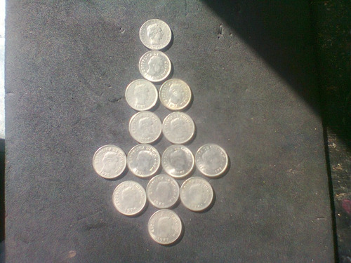 14 Monedas Antig 10 Centavos Colombianos Años  Al 