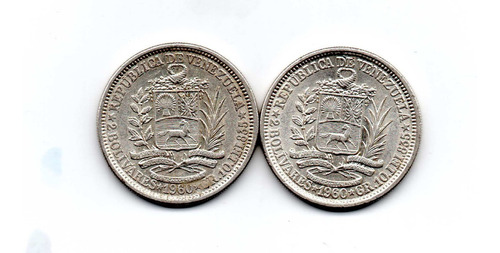 2 Bolivares Plata  Moneda Coleccion 8 $ Coda9r