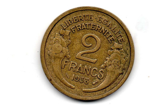 2 Francos Francia  Moneda Antigua Coda9 2$