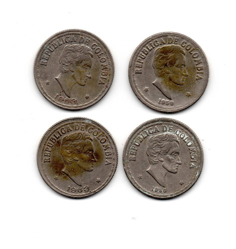 20 Centavos Colombia Moneda Peso Antigua Coda8 4$ C/u