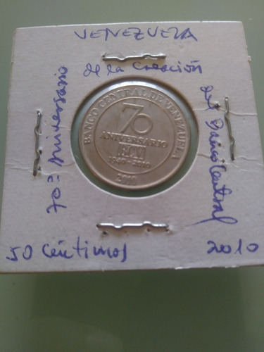 50 Céntimos 70 Aniversario Moneda 