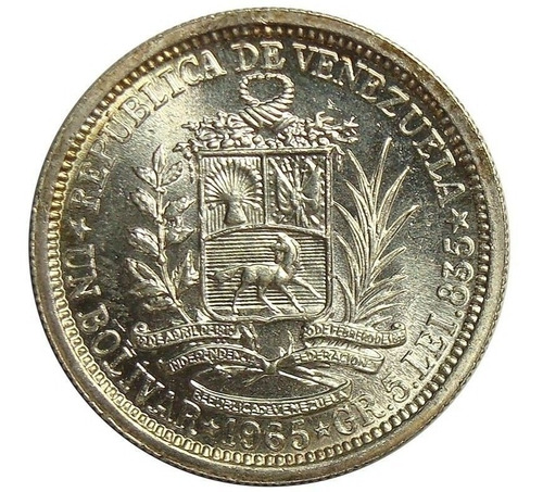 Agradable Bolivar De Plata Moneda De Venezuela De .