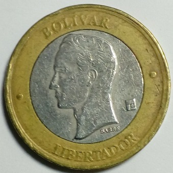 Antigua Moneda Venezolana Bimetálica De Bs 