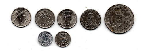 Antillas Holandesas Gulden Monedas Varias Coleccion Coda6 7$