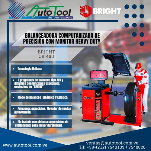 Bright Cb 460 Balanceadora Computarizada Carro Camiones