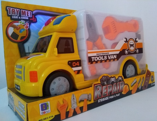 Camion Con Set De Herramientas Carro De Juguete Para Niños