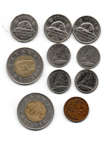 Canada Varias Monedas Coleccion Codbox 7$
