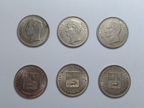 Colección De 6 Monedas Antiguas De Niquel Del Año 