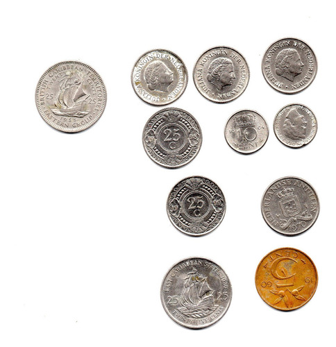 Coleccion Moneda Elizabeth Ii Antillas Holanda Caribe Cd8 8$