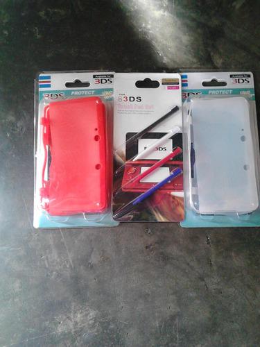 Combo Forro De Goma 3ds + Set De Lapices Tactil