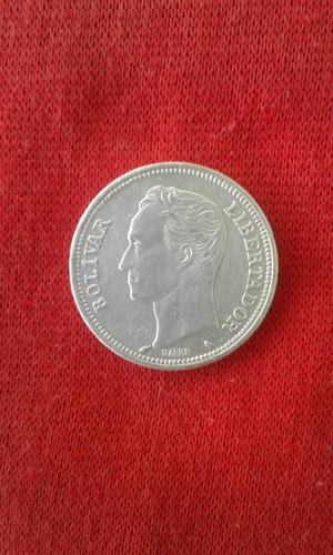 Dos Bolivares Moneda De Plata De Venezuela 
