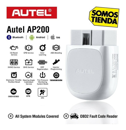 Escaner Automotriz Multimarcas Autel Maxiap Ap200 Elm327