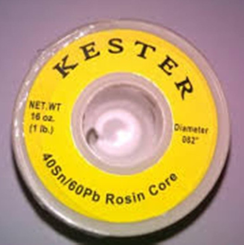 Estaño Kester Grueso Original 40sn 60pb Resina 1lb 1.5mm