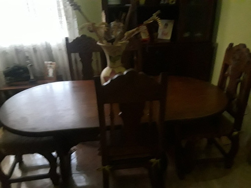 Juego De Comedor Madera Samán