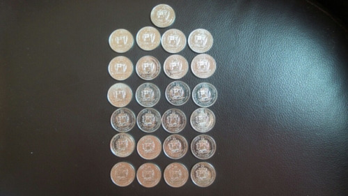 Lotes.de 25 Monedas De 2 Bs. En Nikel Año  (nuevas)