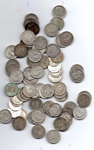 Medio Plata Venezuela Bolivar 25 Centimos Moneda Pote 1.5$cu