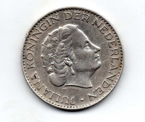 Moneda 1 Gulden  Antillas Holanda Juliana Plata Coda1