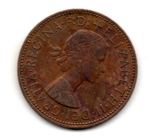 Moneda 1 Penique  Inglaterra Elizabeth Ii Cd2 5$