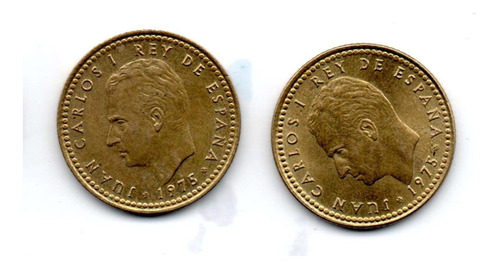 Moneda 1 Peseta  Juan Carlos Dorada Coleccion Cda2 2$c/u