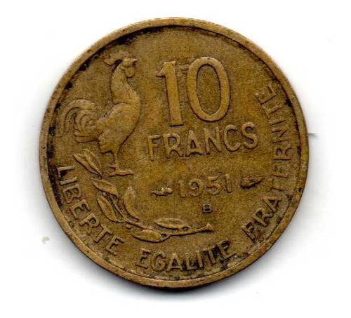 Moneda 10 Francos Francia  Coleccion Coda1 2$