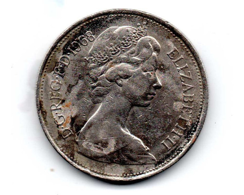 Moneda 10 Peniques Gran Bretaña Inglaterra  Y 73 Cod2