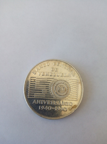 Moneda Aniversario Banco Central 50 Plata  Gramos