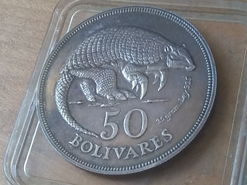 Moneda Comemorativa Cachicamo 35 Gr Plata