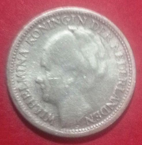 Moneda - Curazao. 1/10 Florines Colonial. Plata. 