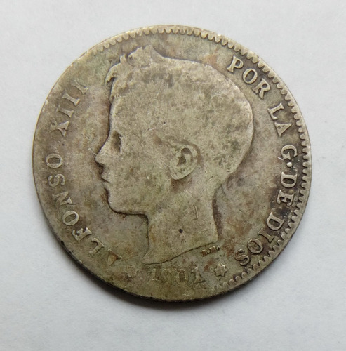 Moneda De 1 Peseta Plata 