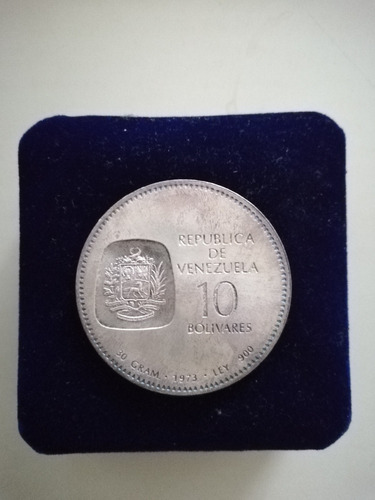Moneda De 10 Bolívares  Plata Ley 900