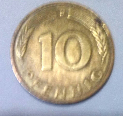 Moneda De 10 Pfenning Año 