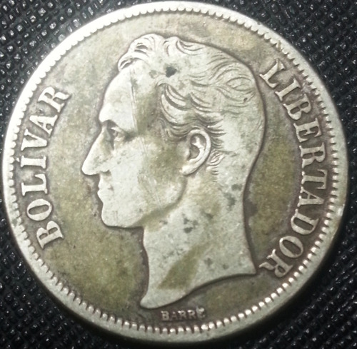 Moneda De 2 Bs. Plata Lei 835. Año 