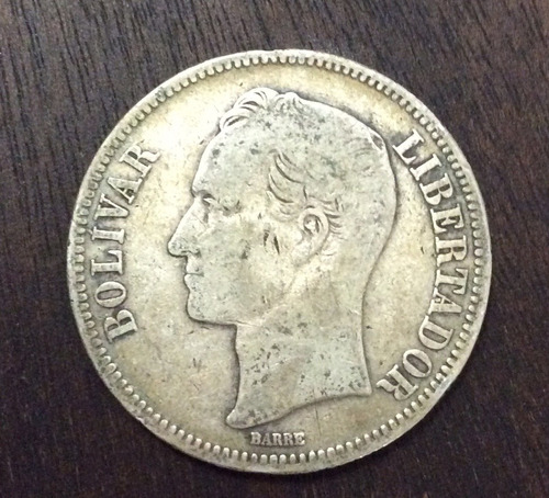 Moneda De 5 Bolívares De Plata Año 