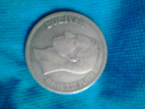 Moneda De Los Estados Unidos De Venezuela De  En Plata